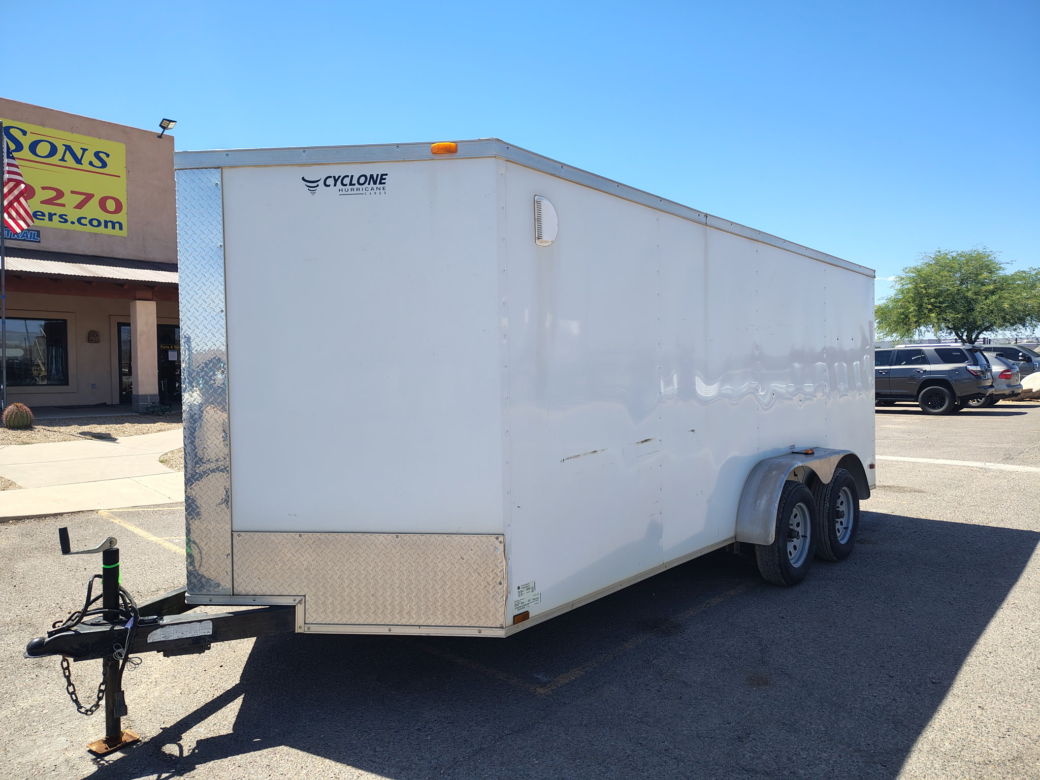 Hurricane 16 x 7 Tandem Axle, Enclosed Cargo, 7K GVWR - Stock #USD7593 - Image 1 of 9
