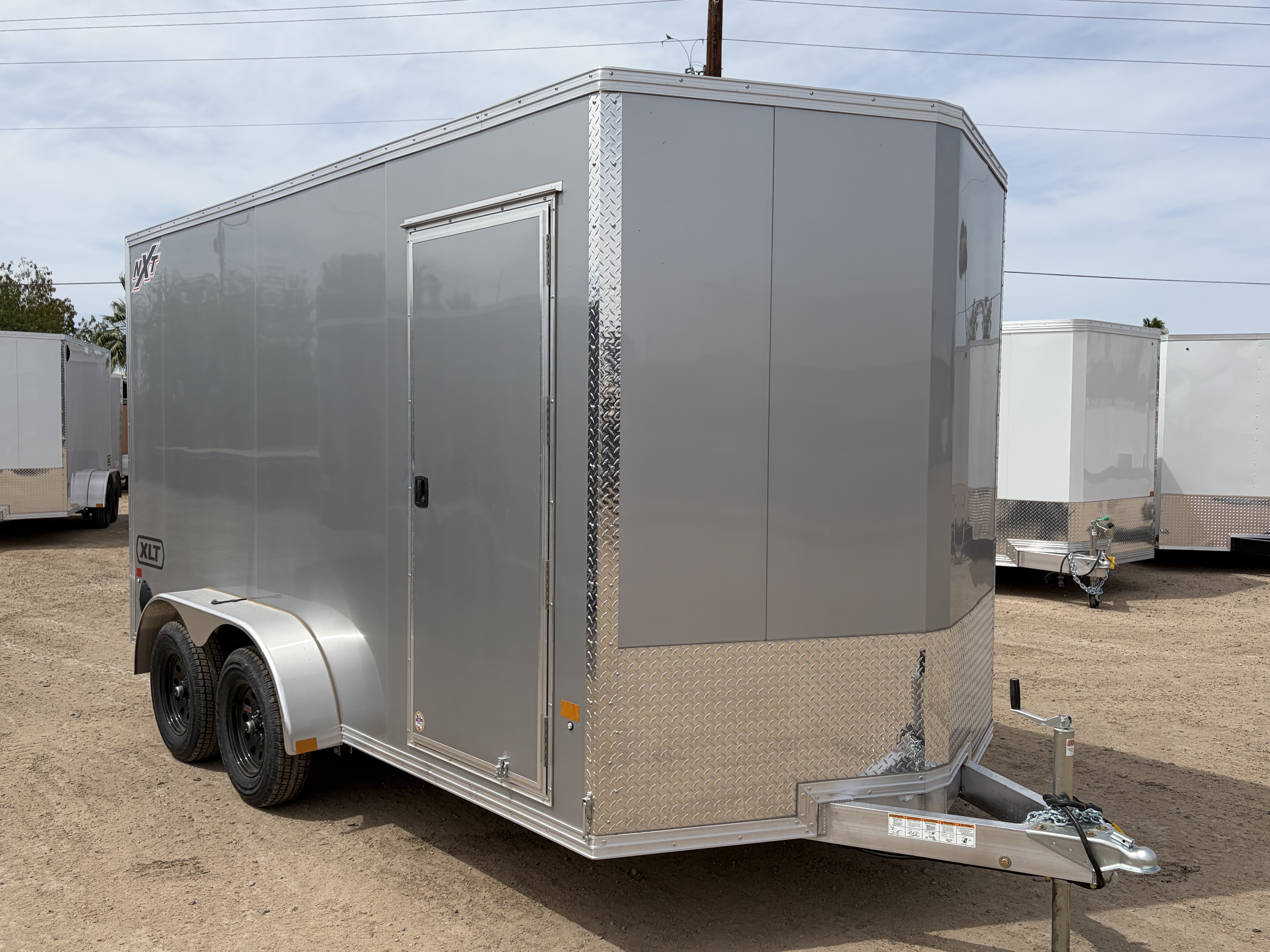 Alcom 12x6 All Aluminum NXT Enclosed, 3K GVWR, Side Door, Ramp Door - Stock #ALC262 - Image 1 of 8