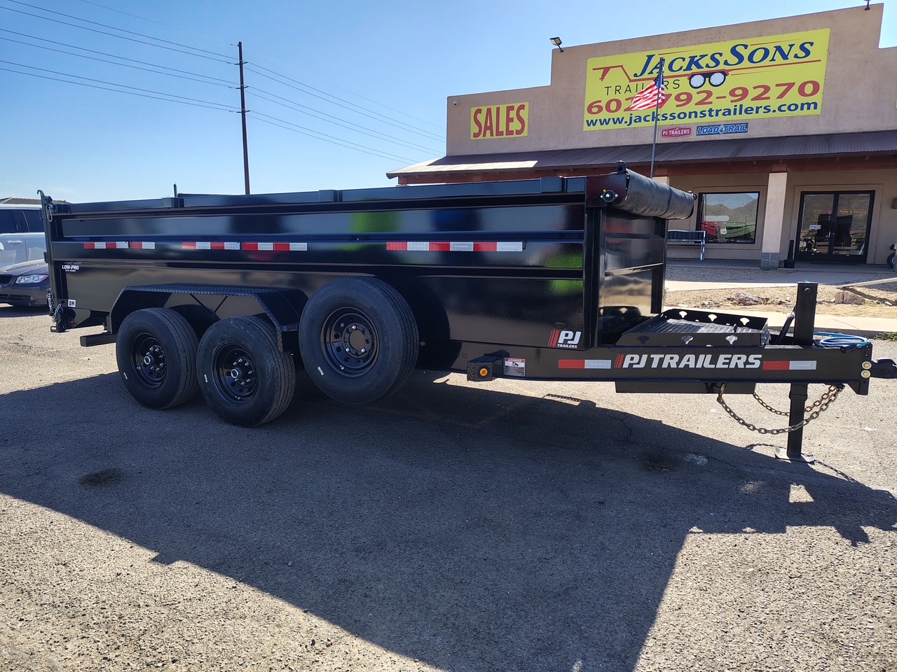 P.J. Trailers 14x83 Tandem Axle, 15,400 GVWR, Low Pro Dump, 36" Sides, 14 Ply Tires - Stock #PJD1696 - Image 10 of 12