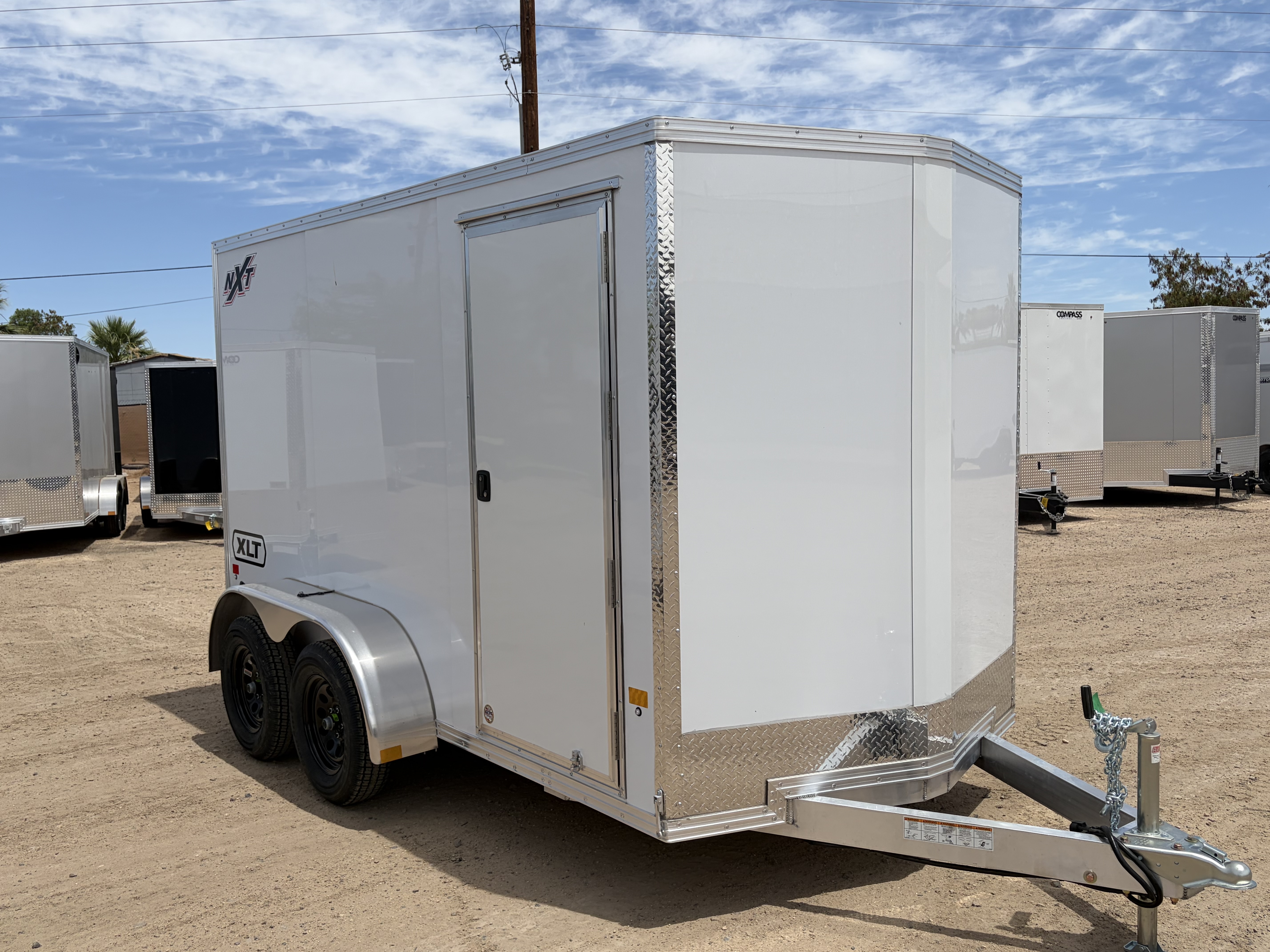 Alcom 12x6 All Aluminum XLT-P Enclosed, 7K GVWR, 72" Side Door, Ramp Door - Stock #ALC268 - Image 1 of 7