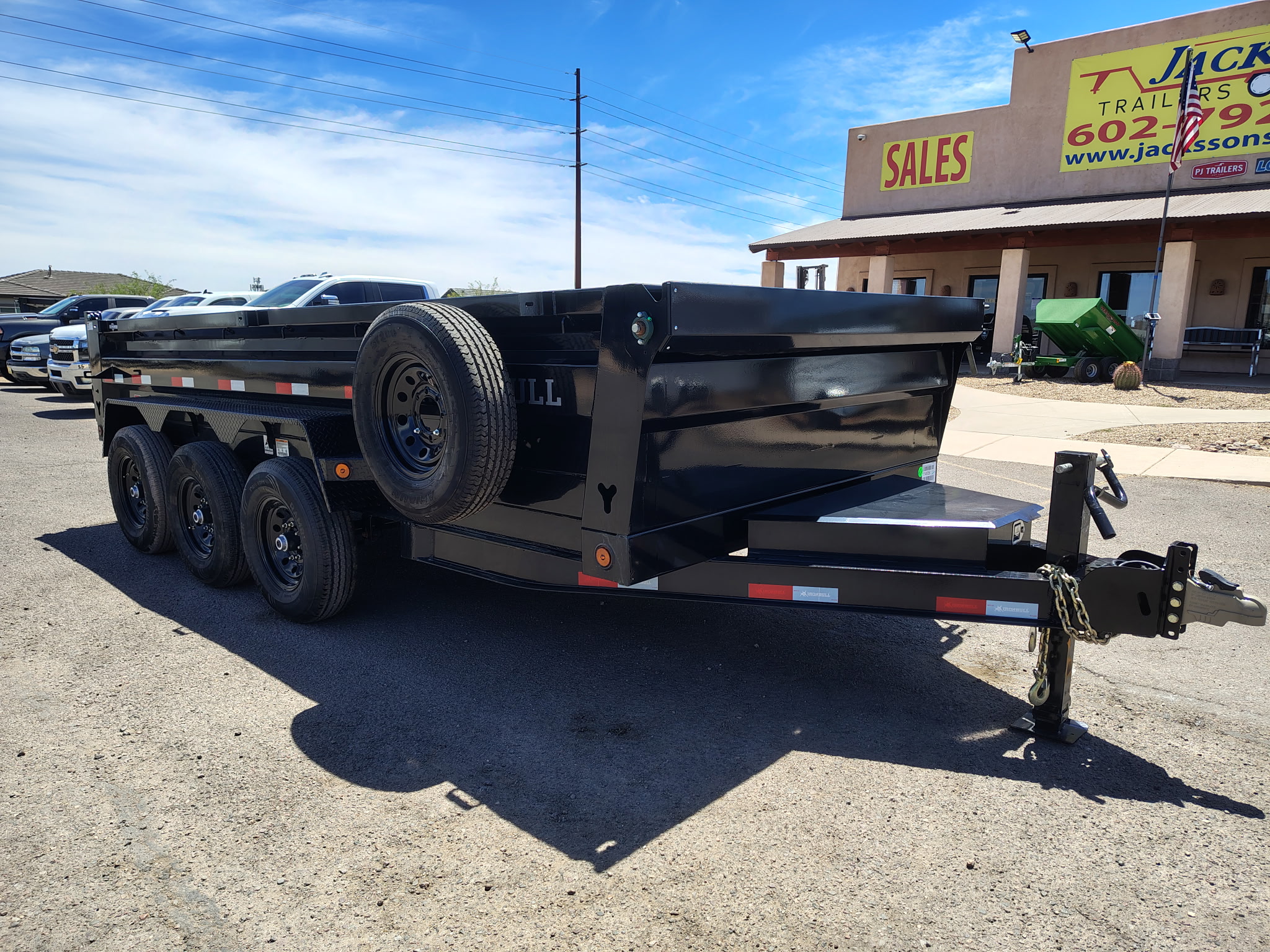 Iron Bull 16'x83" Scissor Dual I-Beam Bumper Pull Dump Trailer w/ 24" Sides (DTB)