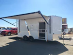 Pace American 16x8.5 Journey SE Flat Top Sloped V-Nose Car Hauler, 7K GVWR, Slider Window, AC/Heat, Jacknife Sofa, Insulated Walls/Ceiling, Drive Over Wheel Boxes, Rubber Flooring, Power Awning Stock #CMP2880 - Thumbnail 6