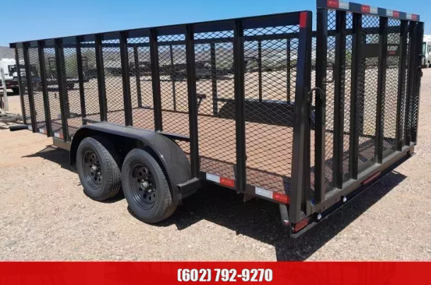 Sun Country Trailers 14x83 SU Tandem Axle, 4' Raised and Expanded Sides, D-Rings, Ramp Gate, Wrap Tongue, Spare Mount - Stock #PLC0922 - Image 5 of 5