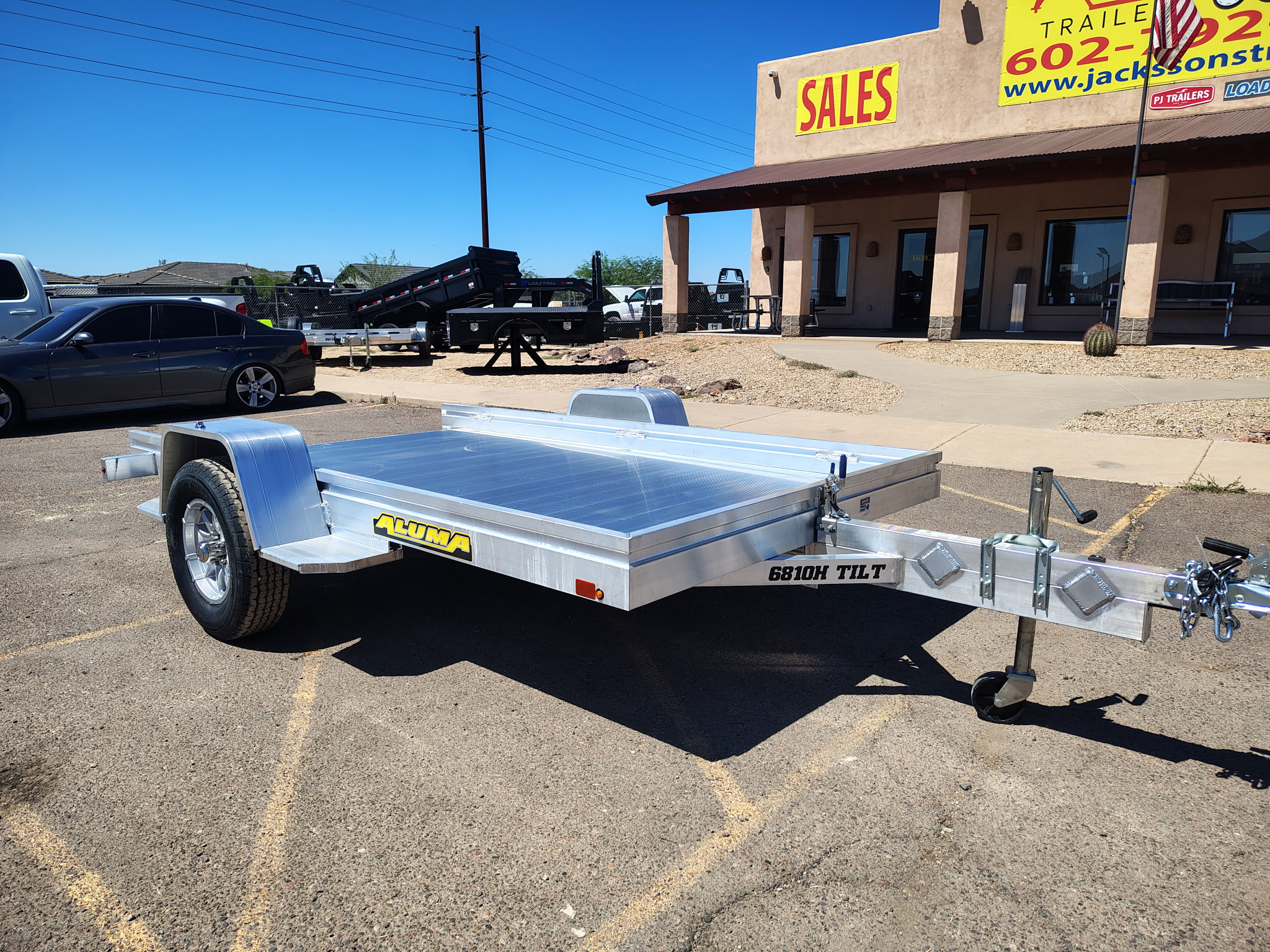 Aluma 10x68 All Aluminum, 3K GVWR, Single Axle, Tilt (6810H-TILT-S) - Stock #ALU379 - Image 5 of 10
