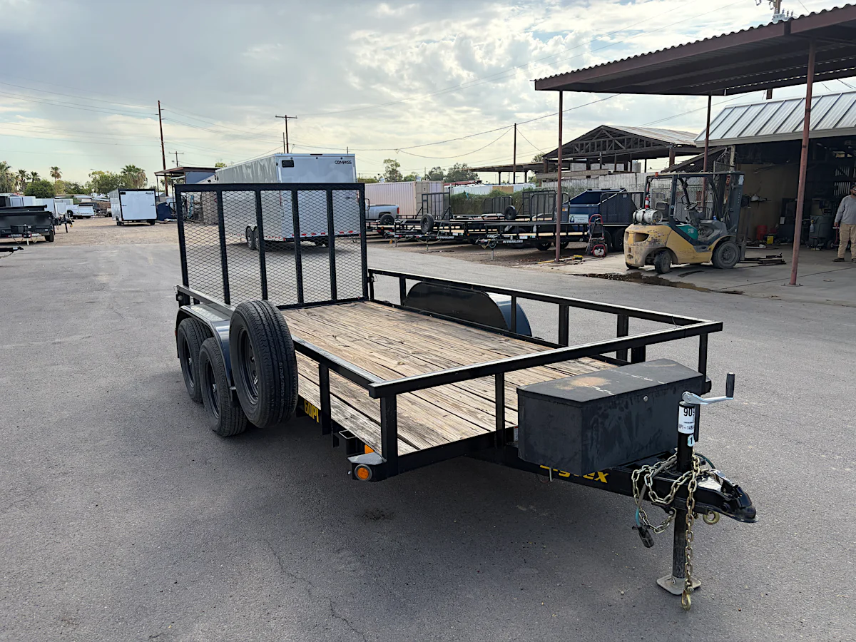 Big Tex Big Tex 14'x77" Tandem Axle Pipe Top Utility Trailer w/ 4' Rear Ramp Gate (60PI) - Stock #USD0952 - Image 1 of 7 Big Tex Big Tex 14'x77" Tandem Axle Pipe Top Utility Trailer w/ 4' Rear Ramp Gate (60PI) - Stock #USD0952 - Image 1 of 7