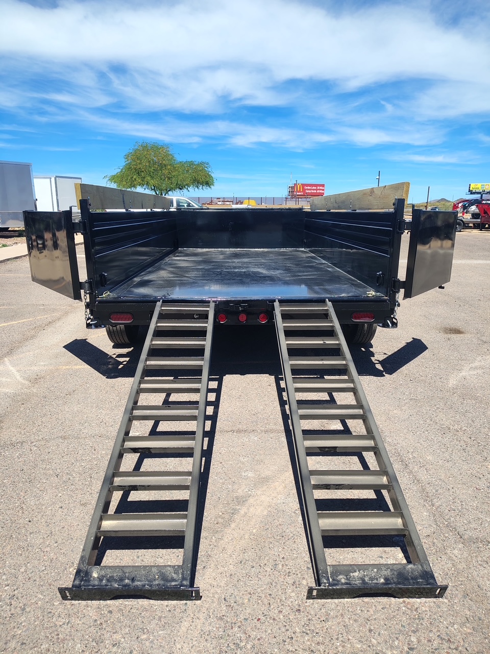 P.J. Trailers 14x83 Tandem Axle, 15,400 GVWR, Low Pro Dump, 24" Sides, 14 Ply Tires - Stock #PJD1667 - Image 2 of 11