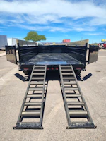 P.J. Trailers 14x83 Tandem Axle, 15,400 GVWR, Low Pro Dump, 24" Sides, 14 Ply Tires Stock #PJD1667 - Thumbnail 2