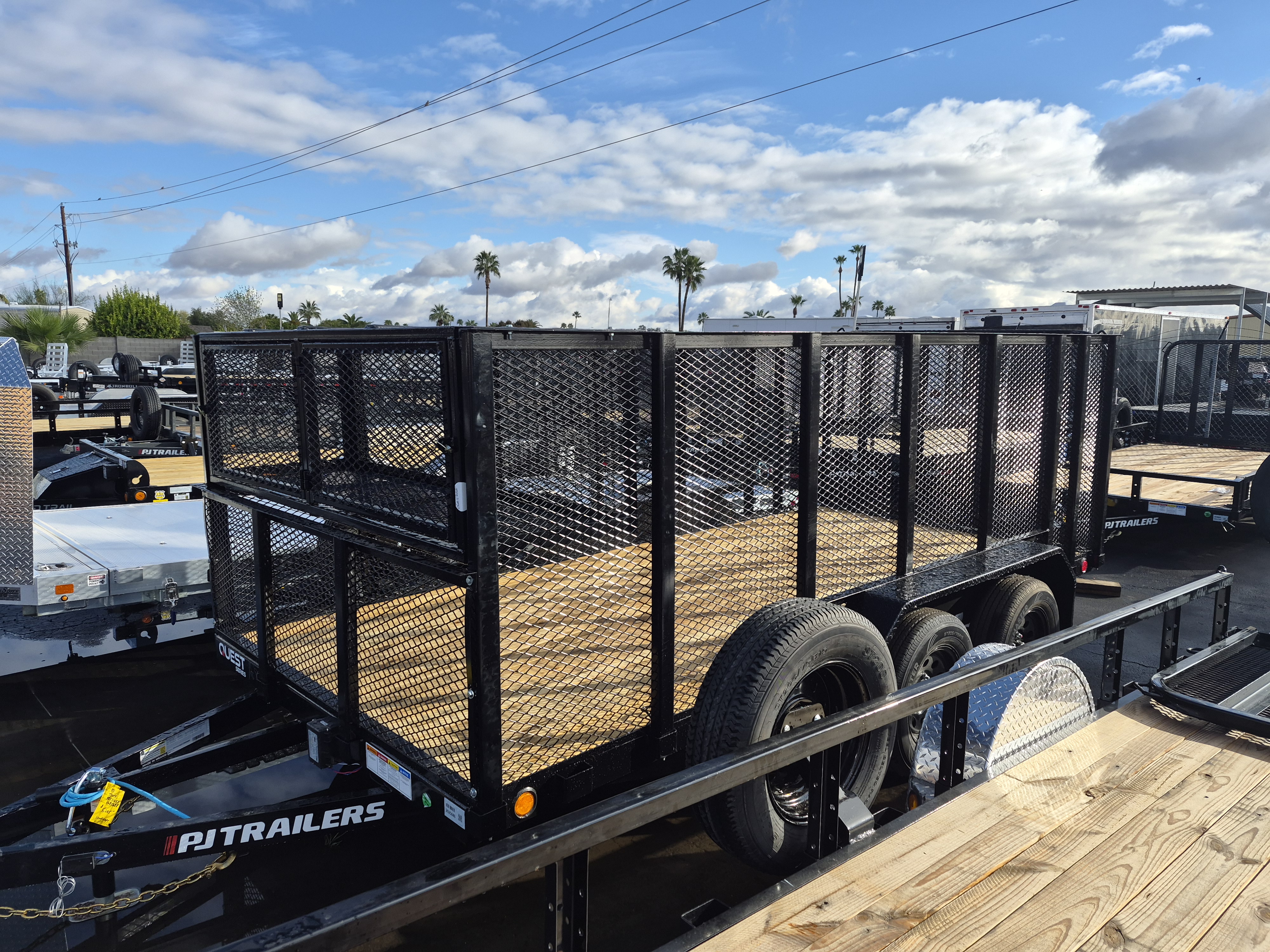 P.J. Trailers 14x83 Tandem Axle, 7K GVWR, 4' Exp Sides, Channel Utility - Stock #PPJ11049 - Image 4 of 4