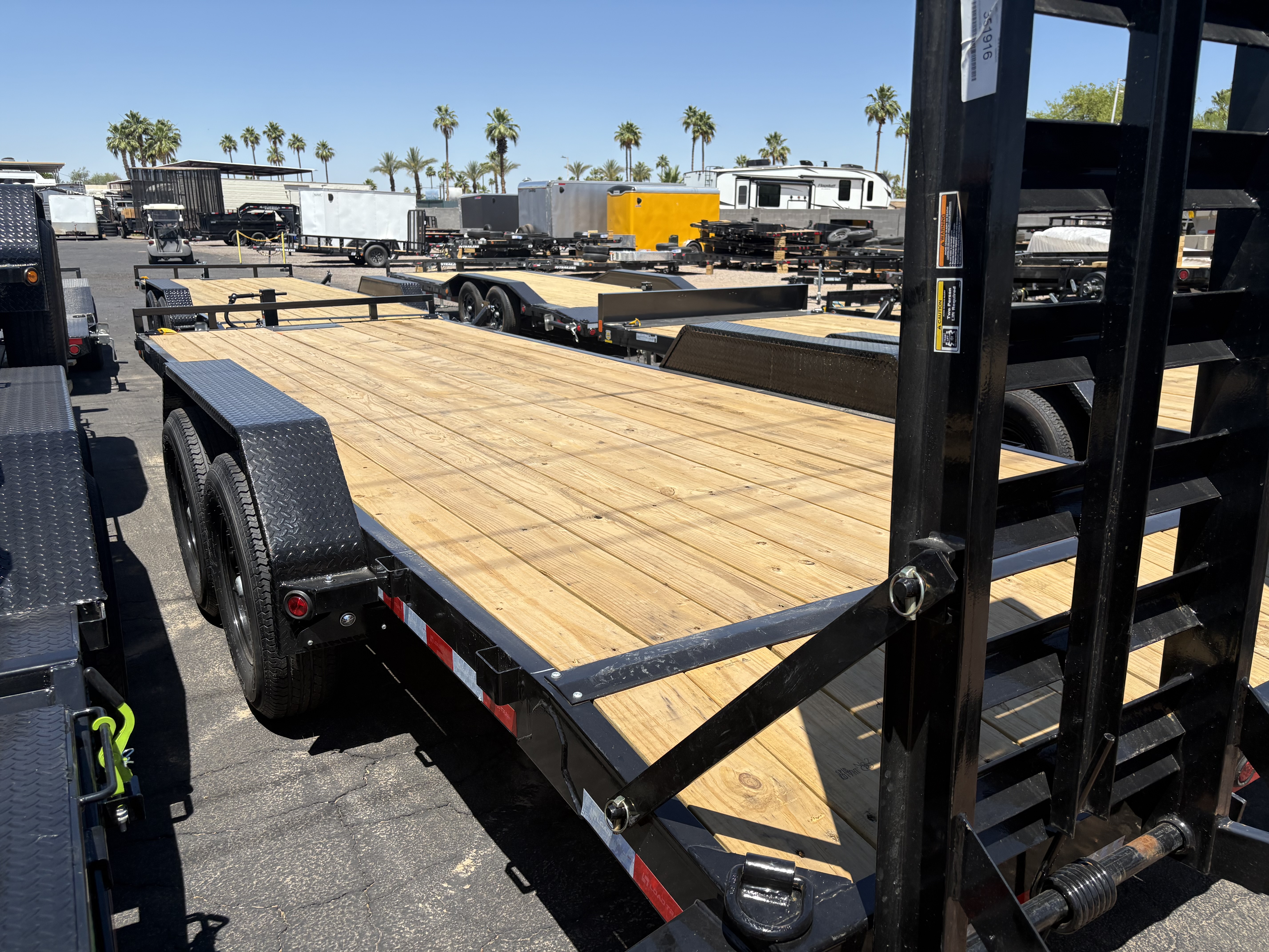 Load Trail 22x83 Tandem Axle, 14K GVWR, Carhauler,  Fold Up Ramps - Stock #LT924 - Image 2 of 5