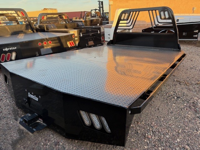 Crownline Truck Beds Crownline SKD57 Skirted, Dual-Wheel, Long Bed, Black Boxes (8′ 6″ x 97″ - 57″ CTA) - Stock #CRNB108 - Image 1 of 4