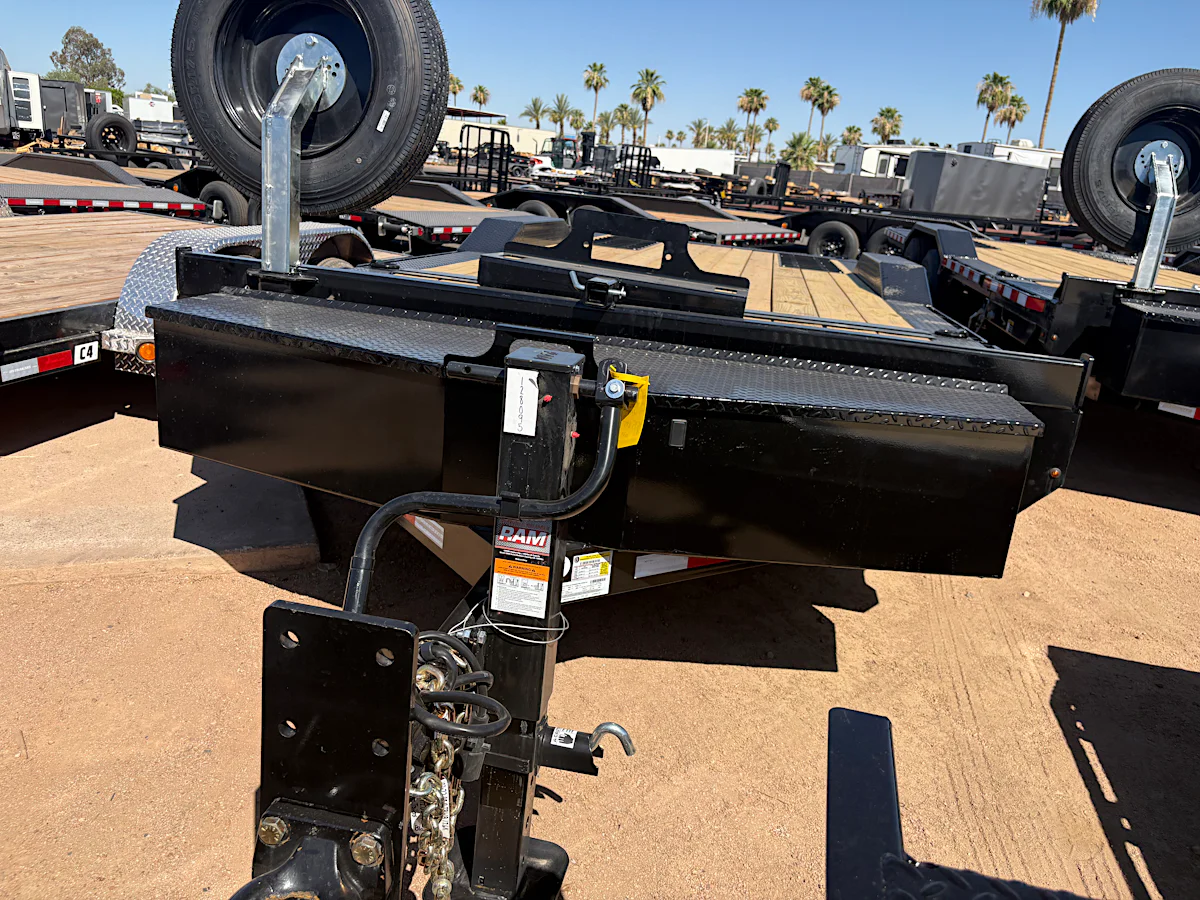 Midsota 22x8.5 (18'+4') Tilt Bed Wide Body, 17,600 GVWR, Winch Package, 80" Steel Toolbox - Stock #MI012 - Image 1 of 5 Midsota 22x8.5 (18'+4') Tilt Bed Wide Body, 17,600 GVWR, Winch Package, 80" Steel Toolbox - Stock #MI012 - Image 1 of 5