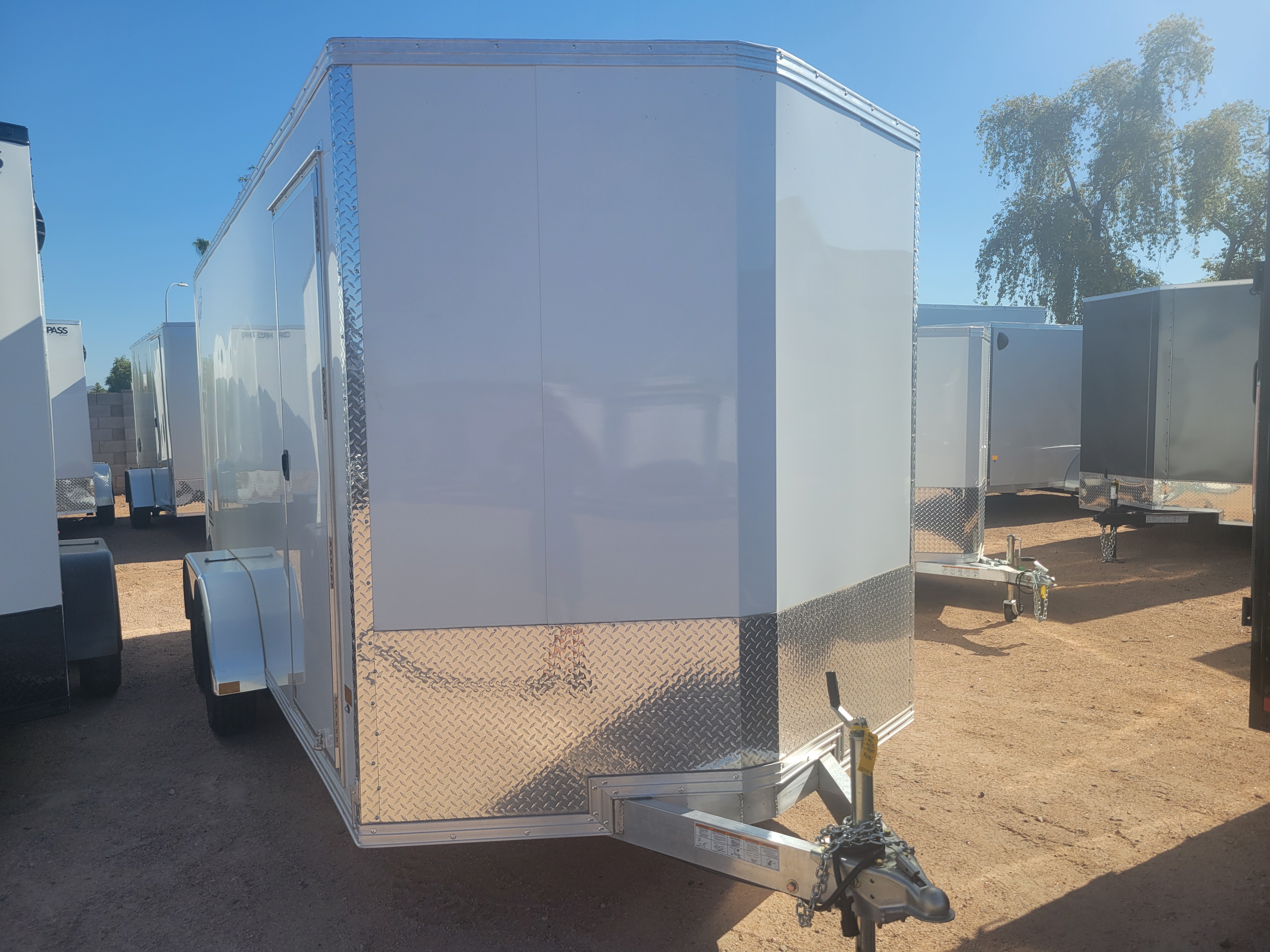 Alcom 16x7 All Aluminum XLTP2 Enclosed, 7K GVWR, Side Door, Ramp Door - Stock #ALC226 - Image 1 of 4