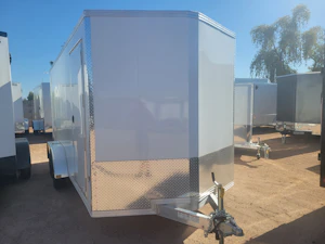 Alcom 16x7 All Aluminum XLTP2 Enclosed, 7K GVWR, Side Door, Ramp Door