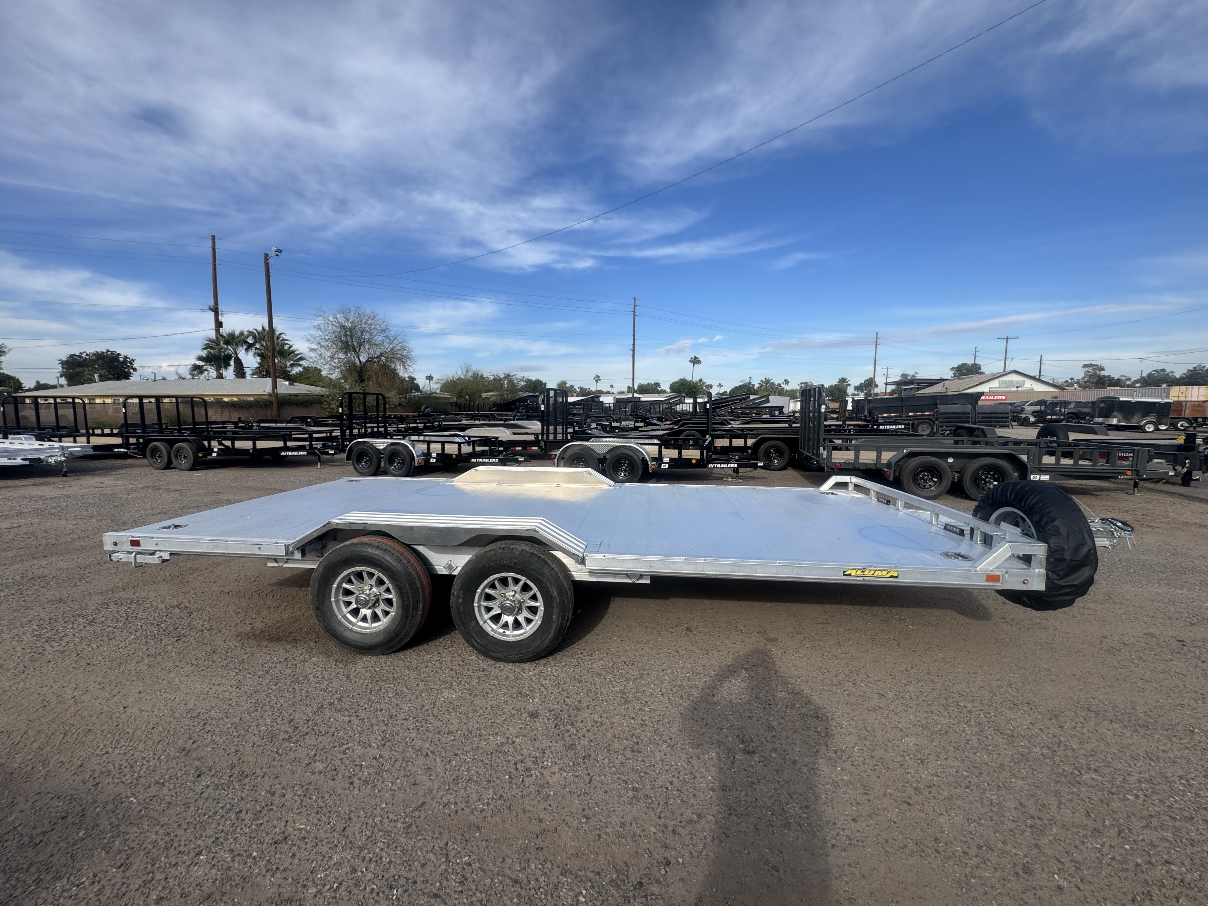 Aluma 18x102 All Aluminum Wide Body, 10K GVWR, Heavy Tandem Axle, Electric Brake, Drive-Over-Fenders, Ramps, RTD (WB18H-TA-EL-DOF-R-RR-RTD) - Stock #ALU363 - Image 13 of 16