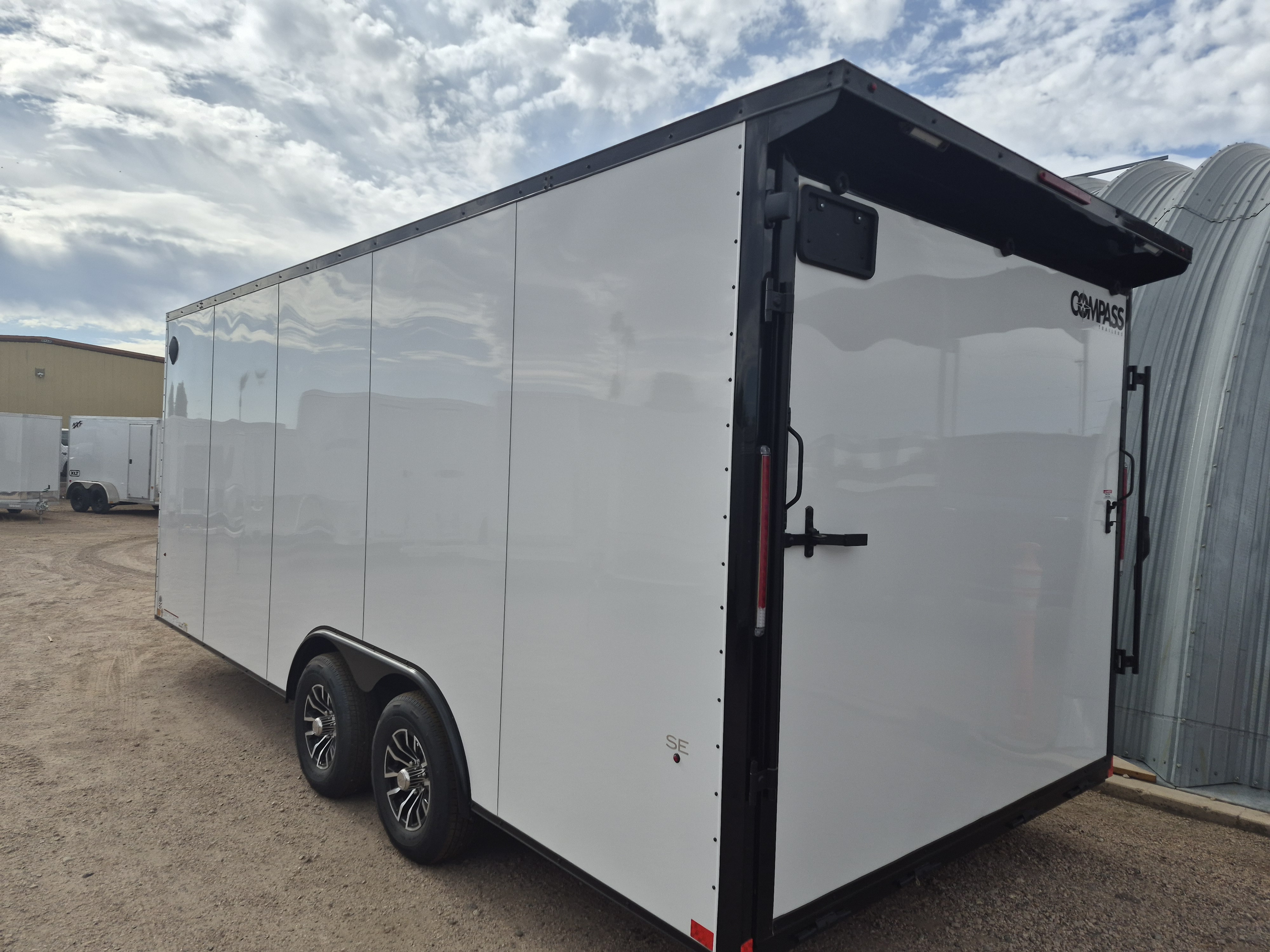 Compass 20x8.5 Jasper SE Car Hauler, 10K GVWR, Ramp Door, A/C, White Wall / Ceiling, RTP Floor - Stock #CMP2878 - Image 5 of 5