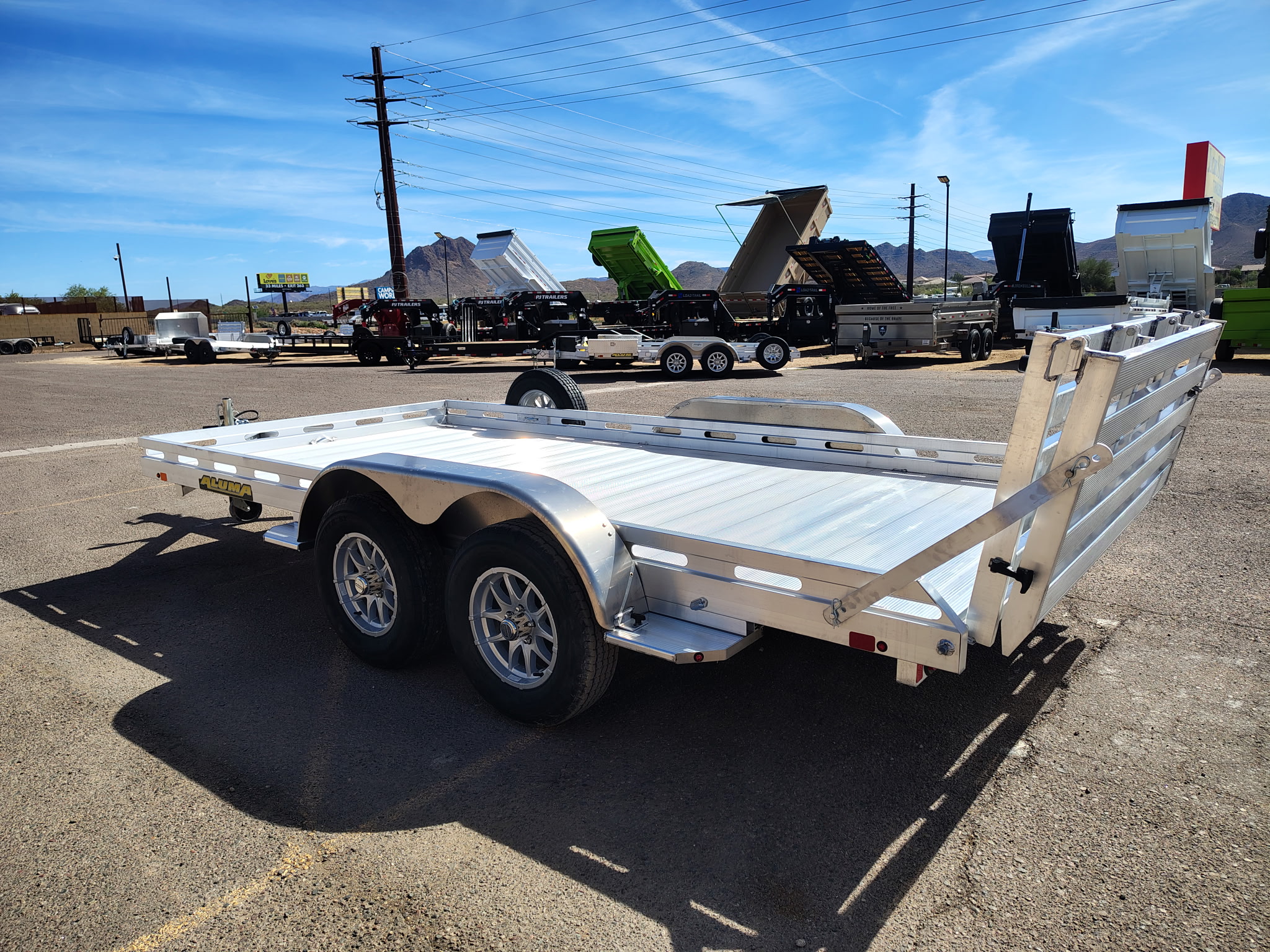 Aluma 14x80 All Aluminum, 8.5K GVWR, Tandem Axle, Bi-Fold Tailgate (8014TA-EL-BT-RTD) - Stock #ALU371 - Image 5 of 7