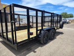 Texas Bragg 16x83 Tandem Axle, Landscape, 7K GVWR, 4' Expanded Metal Sides Stock #TXB047 - Thumbnail 4