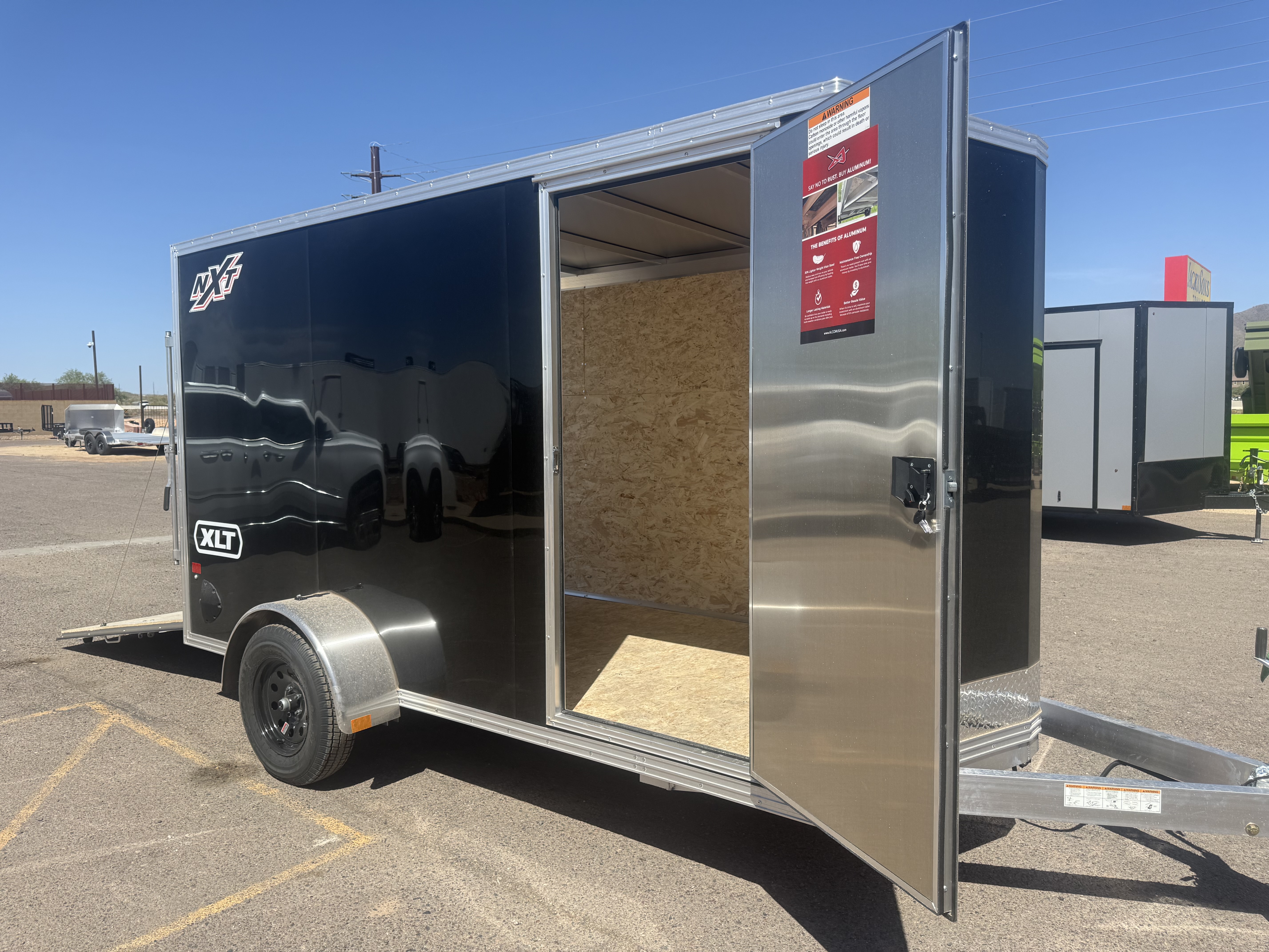 Alcom 12x6 All Aluminum NXT Enclosed, 3K GVWR, Limited Edition, Ramp Door - Stock #ALC223 - Image 7 of 8