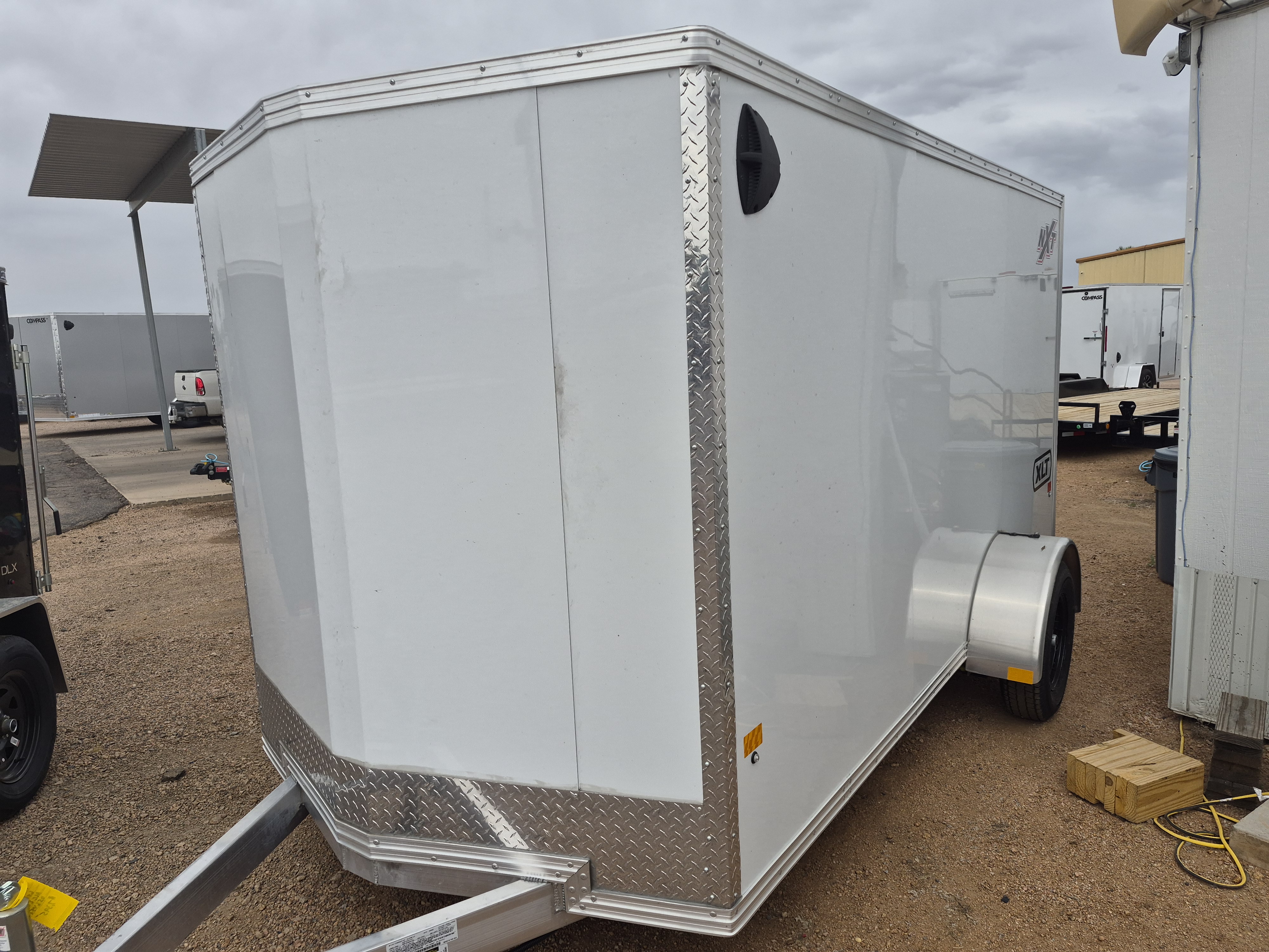 Alcom 12x6 All Aluminum NXT Enclosed, 3K GVWR, Side Door, Ramp Door - Stock #ALC255 - Image 1 of 4