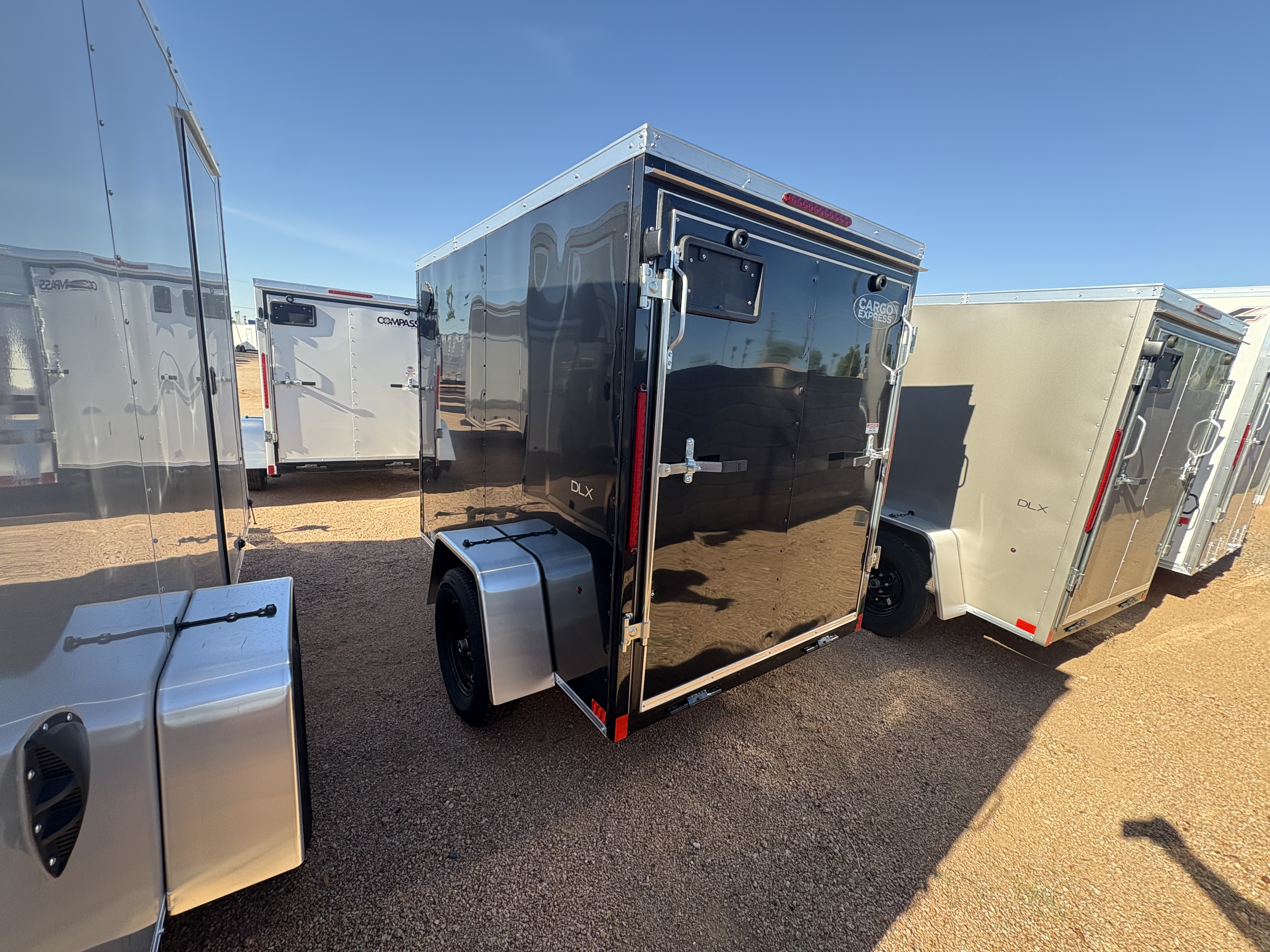Compass 5'x8' Enclosed Cargo Trailer w/ Rear Ramp Door